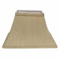 Estallar 14 in. Pale Brown Rectangle Bell No Slub Lampshade, Tan ES3106412